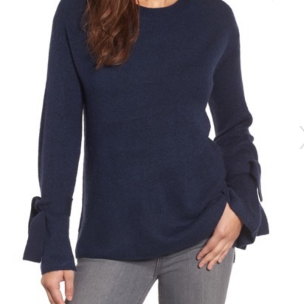 Halogen Tie Bell Sleeve Blouse - Picture 1 of 8